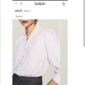 NWT Ba&sh axelle lady shirt white blouse
